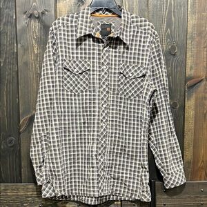 5.11 Tactical Plaid Snap Front Shirt Button Down Top Casual Pockets Long Sleeves
